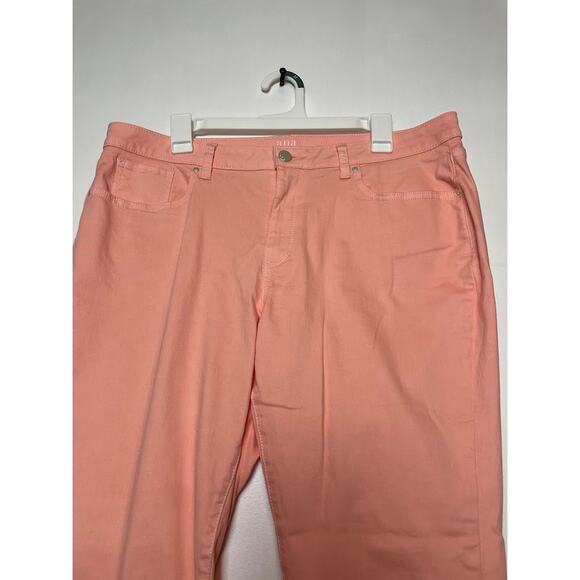 Ana Orange Preppy Pants Womens Size 16 Skinny Leg Ankle Peach Khakis Trousers - Picture 2 of 12